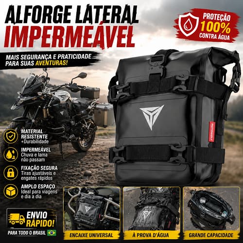 Saco Impermeável Do Amortecedor Da Motocicleta PVC-Acessórios Barra De Colisão Quadro Prova De Riscos Grande Capacidade