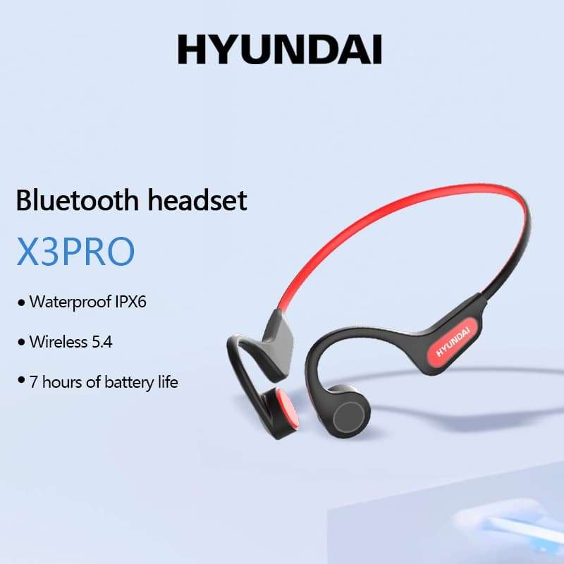 HYUNDAI X3PRO Fones De Ouvido Bluetooth De Condução Óssea Fone Sem Fio Não Intra-Auricular IPX6 À Prova D'água Esportivo