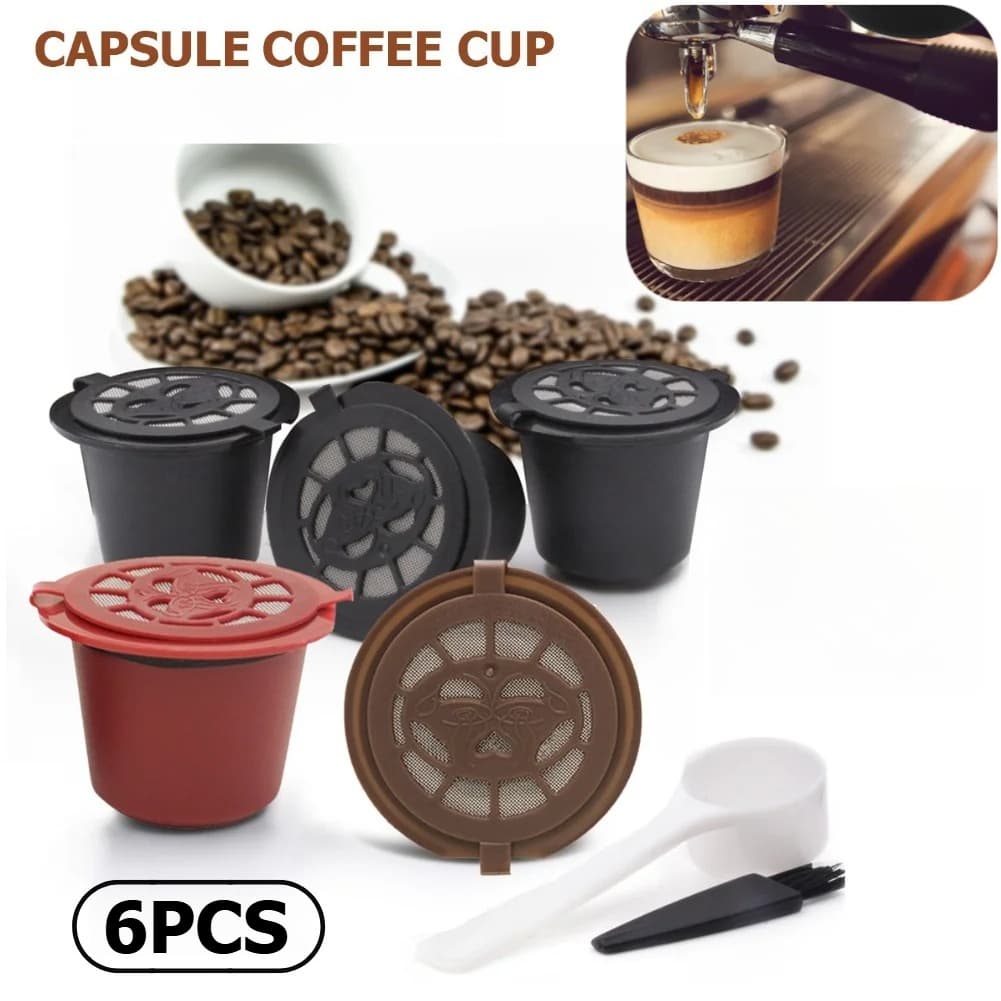 Filtros De Cápsula De Café Reutilizáveis Recarregáveis De 6/9 Unidades Para Máquina Nespresso