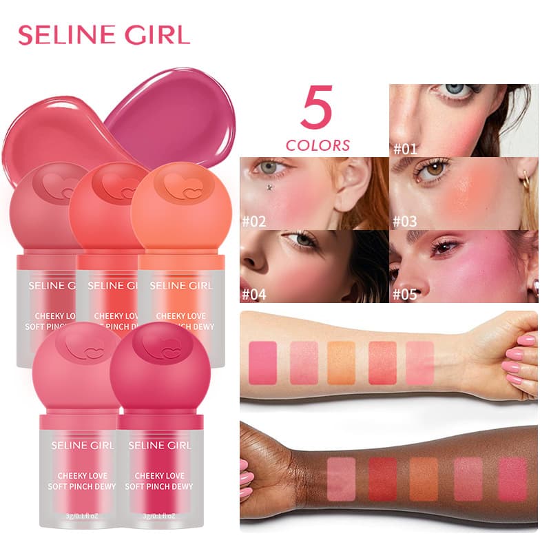 Contorno Líquido Blush Rouge Matte Matte Brightening Color Blush Stick 5 Cores Blush Creme