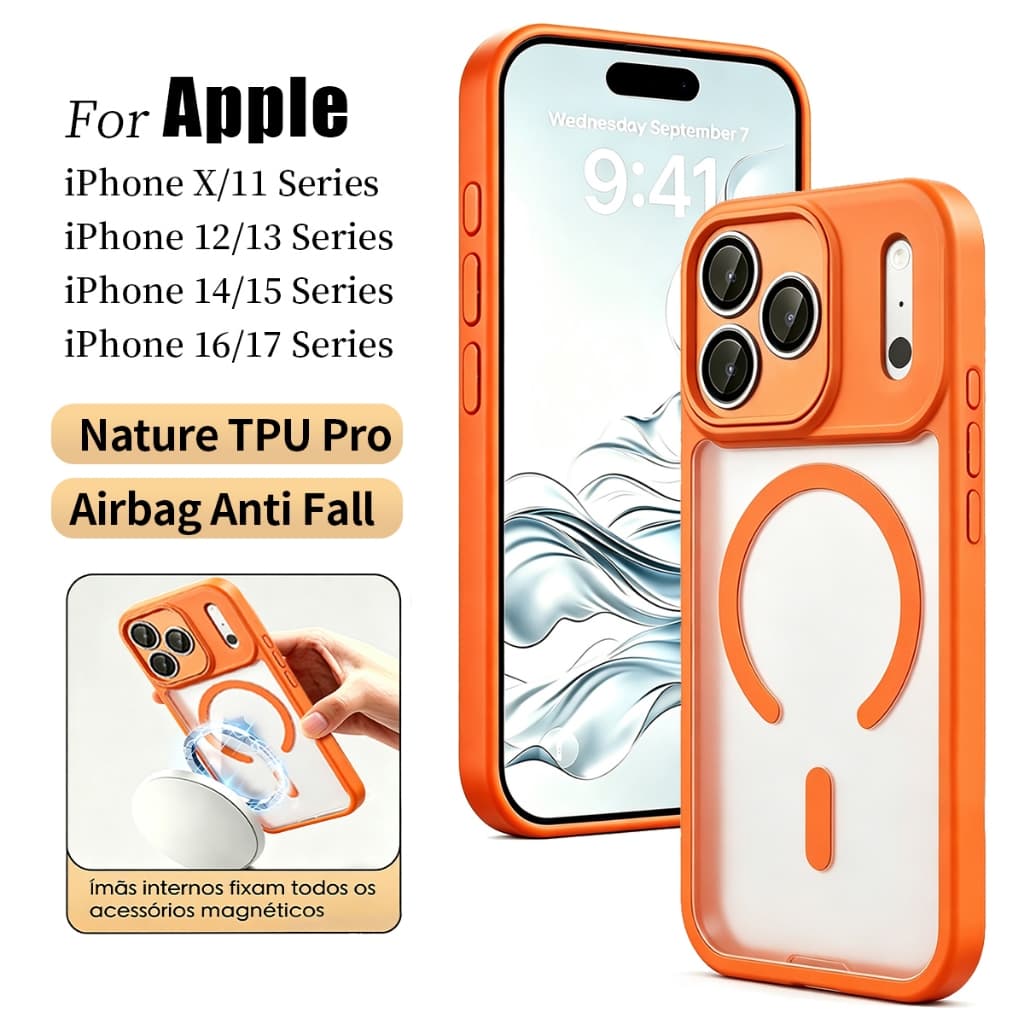Capinha MagSafe iPhone Anti Impacto Magnética 17 16 15 14 13 12Pro e Pro Max Full-Coverage Precision