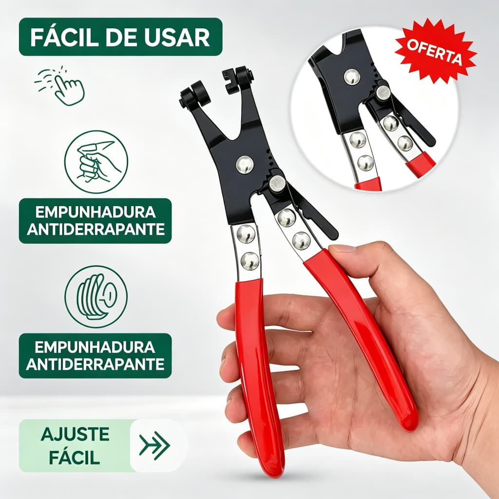Alicate Automotivo para Filtro de Combustível Universal ou Abraçadeiras Elásticas 9” | Ferramenta Mecânico Oficina Carro