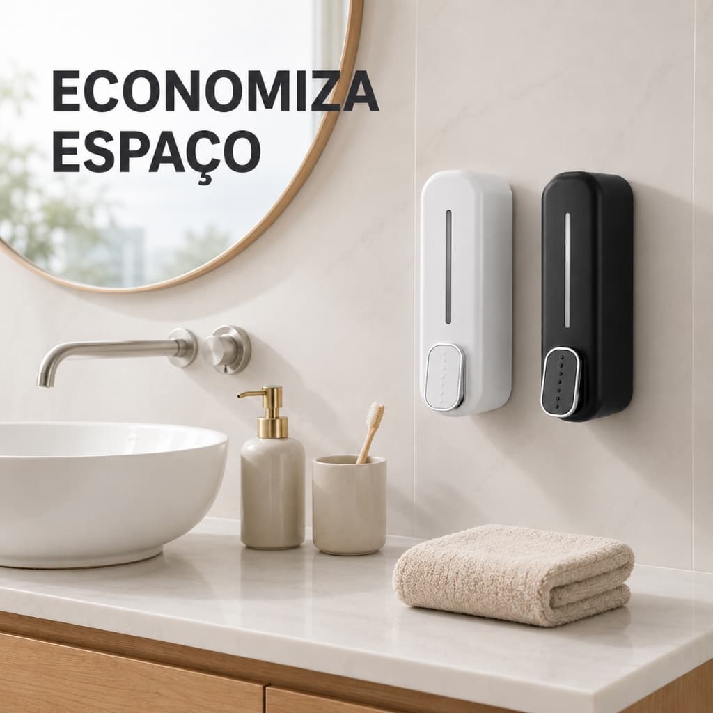 Dispensador De Sabão Manual Montado Na Parede , Gel Para As Mãos , Recipientes Líquidos Sabonete , Shampoo , Condic