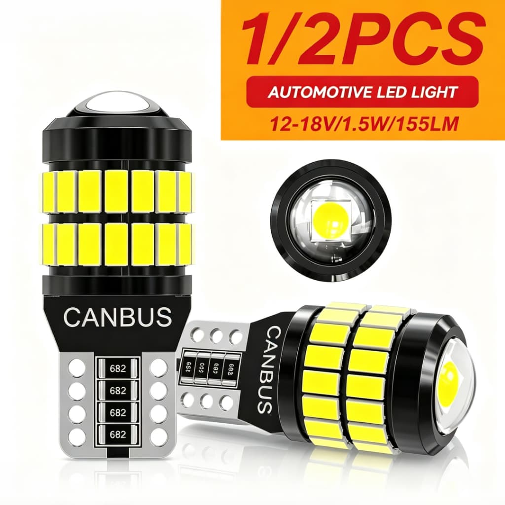 Kit 1/2 Lâmpadas Pingo T10 Projetor Canbus 6.000k Luz Forte 6w