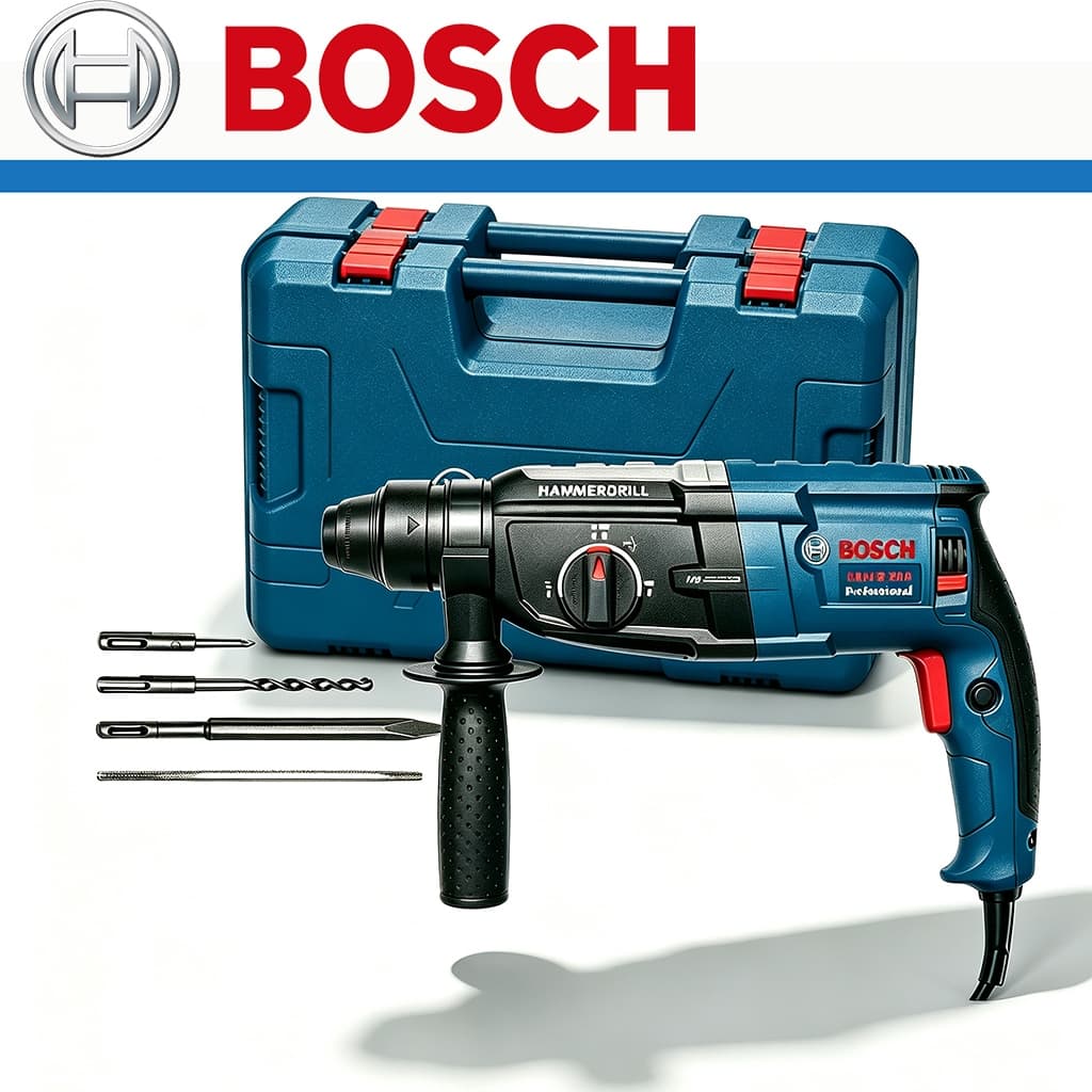Bosch Original Martelete Furadeira de Impacto Rotativo Rompedor Demolidor Perfurador 1600w Com Acessorios