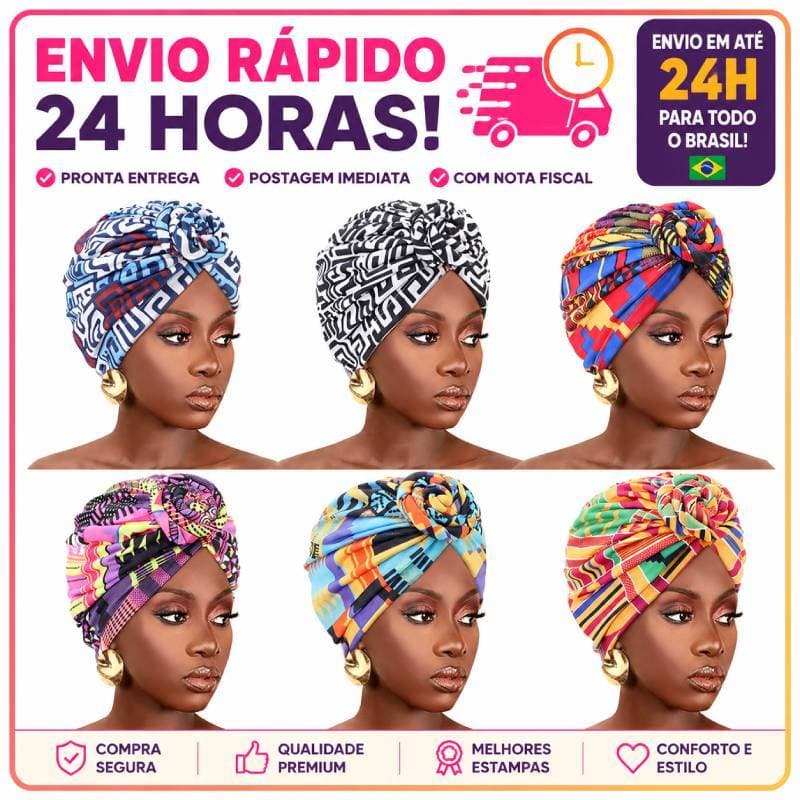 🔥🔥Turbante Pré-Amarrado Feminino Turbantes De Cabeça Floral Bonés Macios Torcidos Para Mulheres E Meninas Presente
