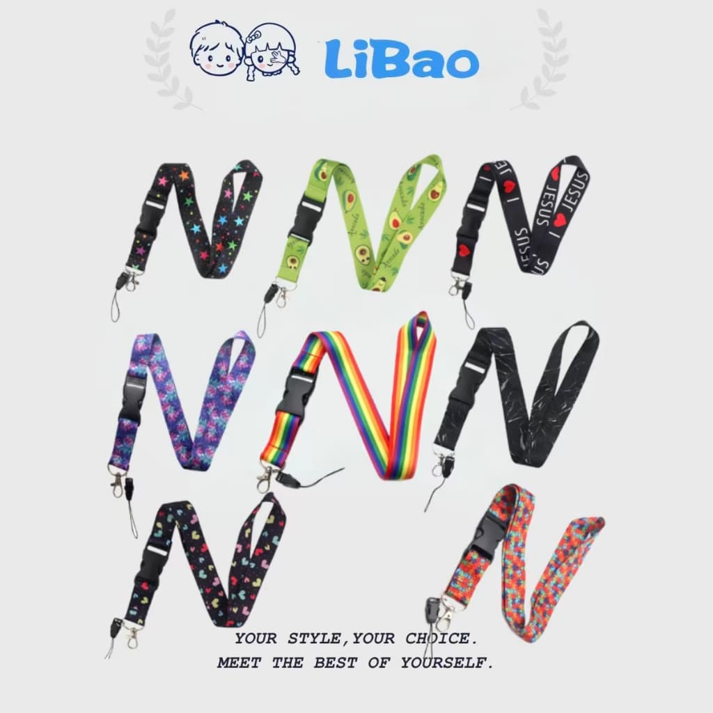 Fivela De Abacate Estrela Multicolor Arco-Íris Amor Jesus Mármore Selvagem Móvel Lanyard Poliéster Estoque Pronto