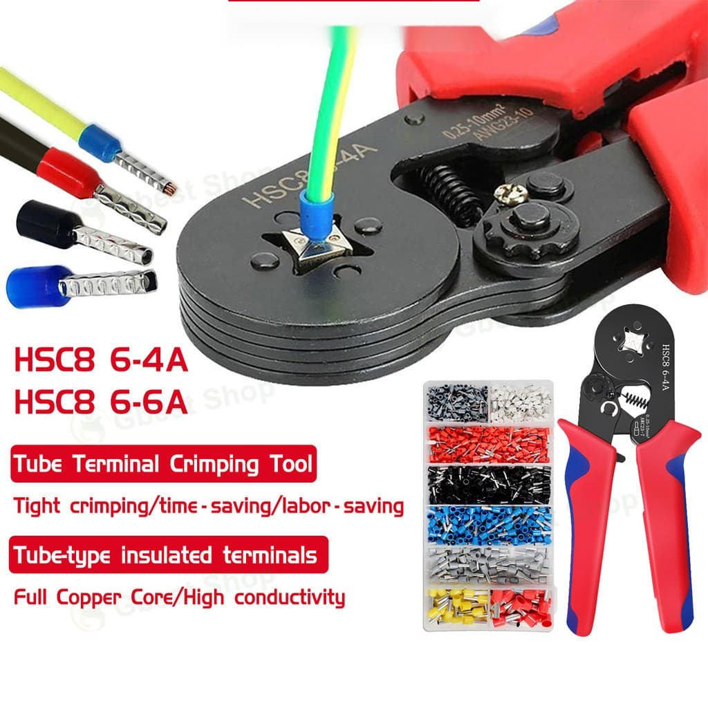 Ferramenta de crimpagem de Terminal de cabo HSC8 Series AWG23-7