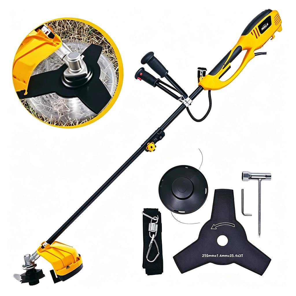 Roçadeira Elétrica Motor 2800/2000W cabo bipartido Aparador de Grama e Cortador de Grama para Jardim