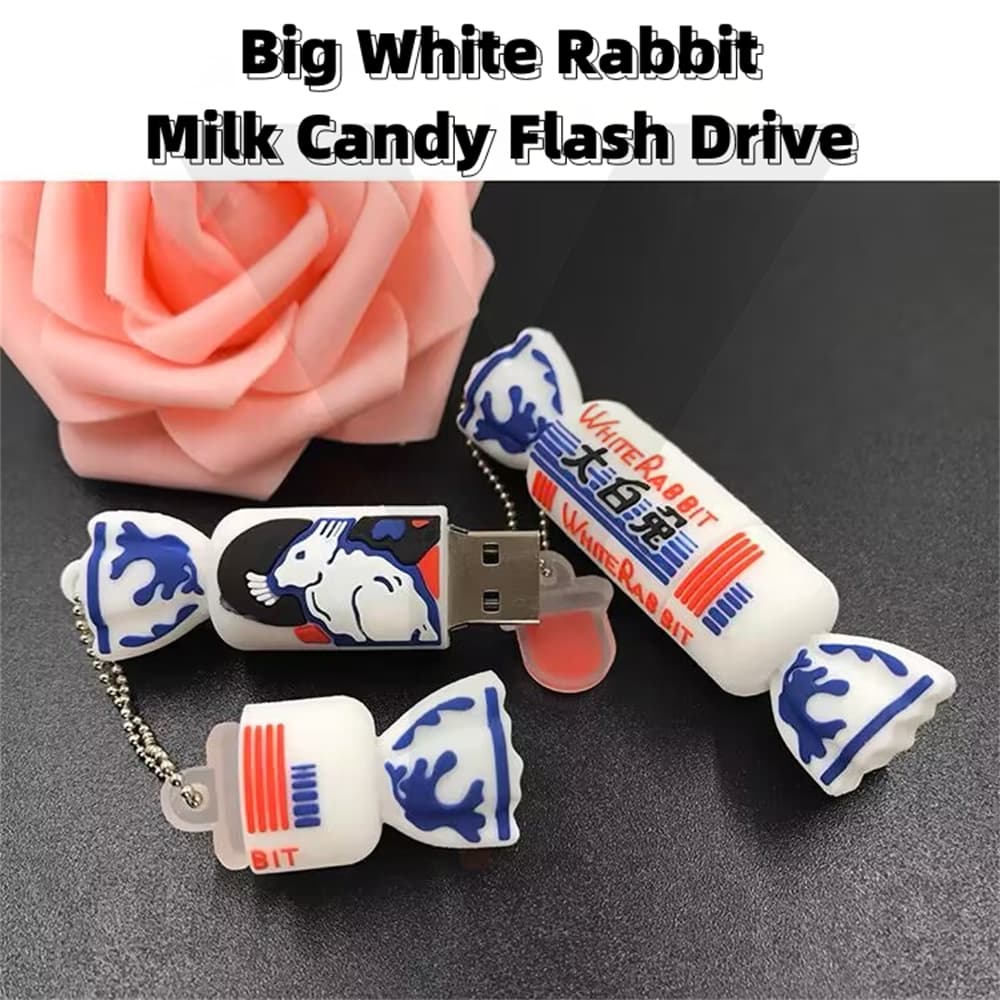 Mini Coelho Branco Doce À Prova D'água USB Unidade De Polegar Portátil De Alta Velocidade 1GB 2GB 4GB 8GB 16GB 32GB 64GB