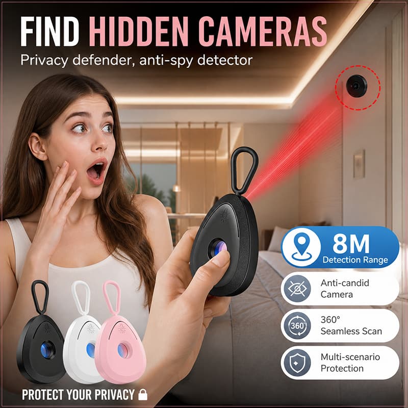 Detector De Câmera Para Escondida Proteção De Segurança Anti-Peeping Gadget De Detecção De Lente Pinhole Portátil