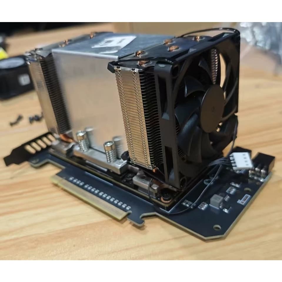 Placa Gráfica Tesla v100 SXM2 16GB DIY SXM2 Para interface PCIe , Equipada Com Dissipador De Calor De Resfriamento De Ar