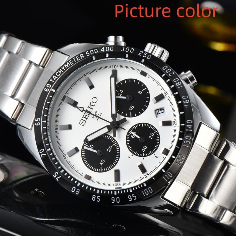 Relógio masculino elegante relógio de quartzo de seis mãos série SEIKO Multi-função cronógrafo relógio marca superior co