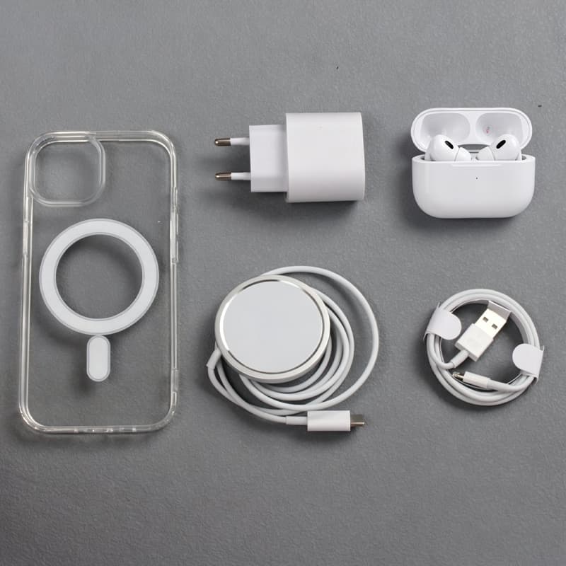 kit 5 Em 1 Para iPhone/Carregador De Indução/Cabo De Dados De Carregamento Fone De Ouvido/Capa Protetora De Telefone