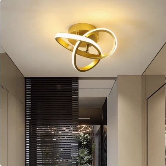 Lustre LED Moderno Com Sensor Inteligente Luz De Teto Criativa Tricolor Ajustável Proteção Para Os Olhos Economia viva