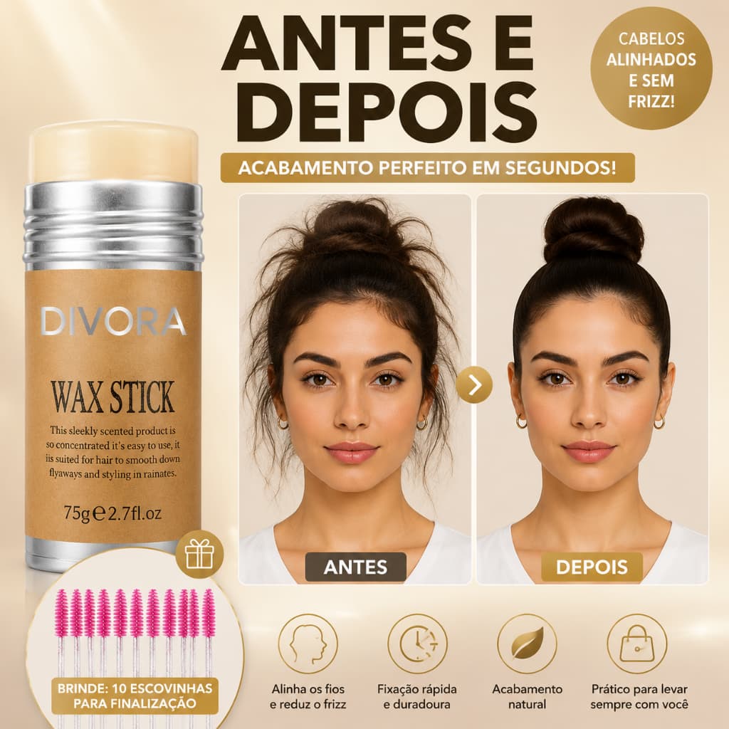 (inclui 10 escovas)Bastão de cera capilar profissional portátil, sem fragrância, adequado para qualquer tipo de cabelo