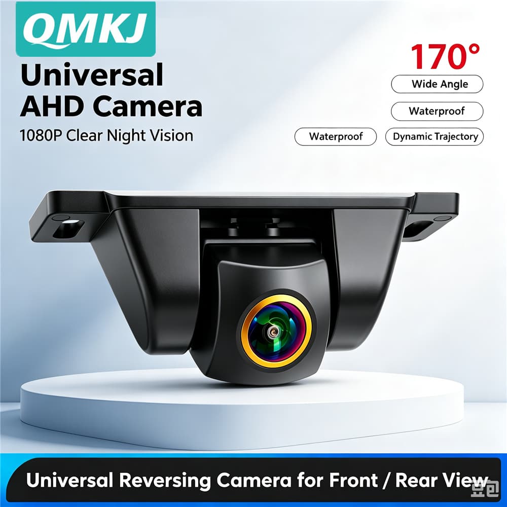 AHD 720P/1080P Câmera De Backup Reversa Universal Para Carro Lente Olho De Peixe CVBS Trajetória Dinâmica Comutável Linh