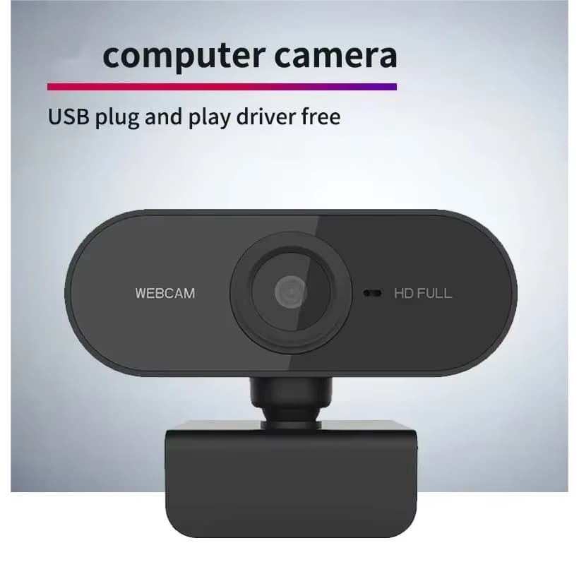 Webcam USB Com Microfone Embutido , Câmera Plug and Play PC 360 ° Rotativo Para Videochamadas , Zoom , Equipes , Streami