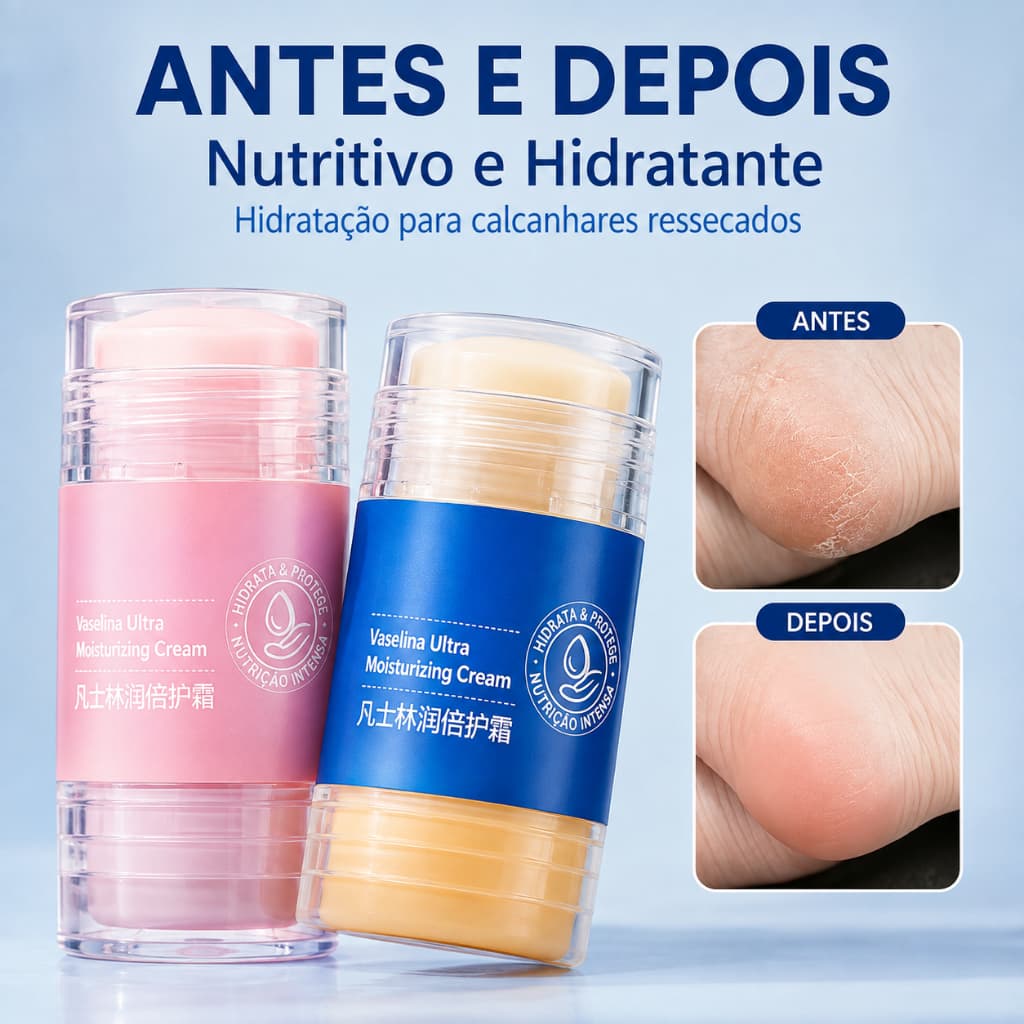 Creme Vaselina Antirrachaduras Mãos/Pés – Hidratação Profunda, Anti-Frio e Ressecamento