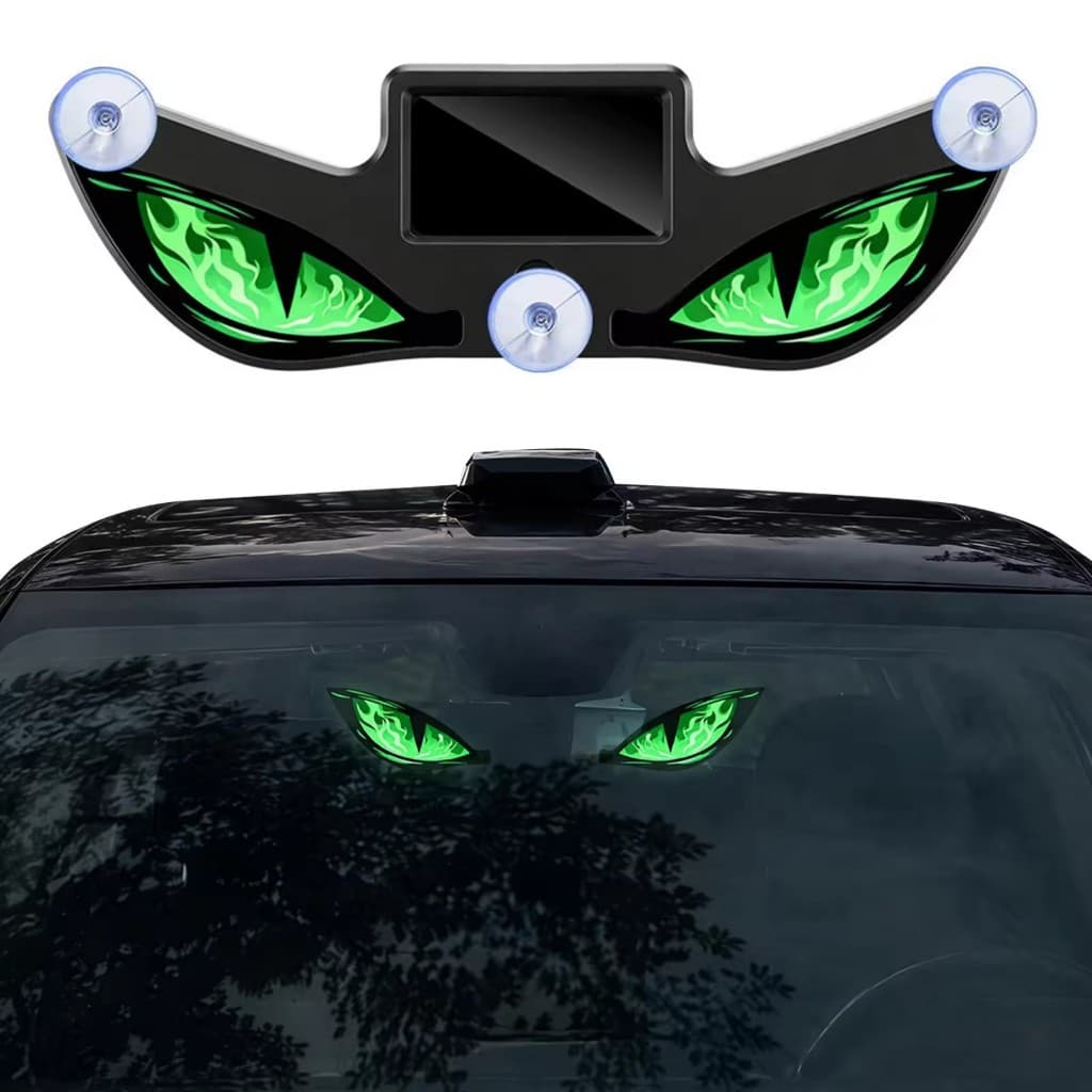 Solar Demon Eye Car LED Luz Ambiente Ventosa Sem Fio USB Recarregável Lâmpada De Decoração De Respiração