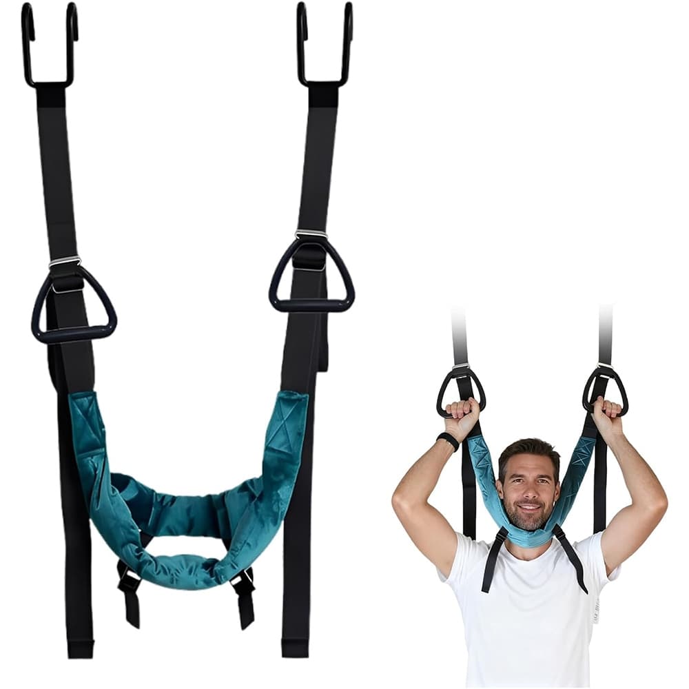 Dispositivo De Tração Cervical Do Pescoço Sobre A Porta Para Uso Doméstico Maca De Portátil Rede Descompressão Fisiotera