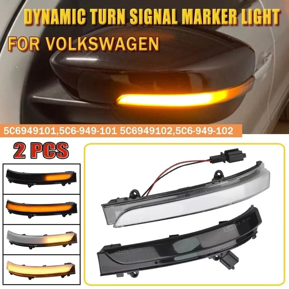 2 pisca-pisca LED dinâmicos, adequados para Volkswagen GOL Saveiro, Voyage, FOX e UP