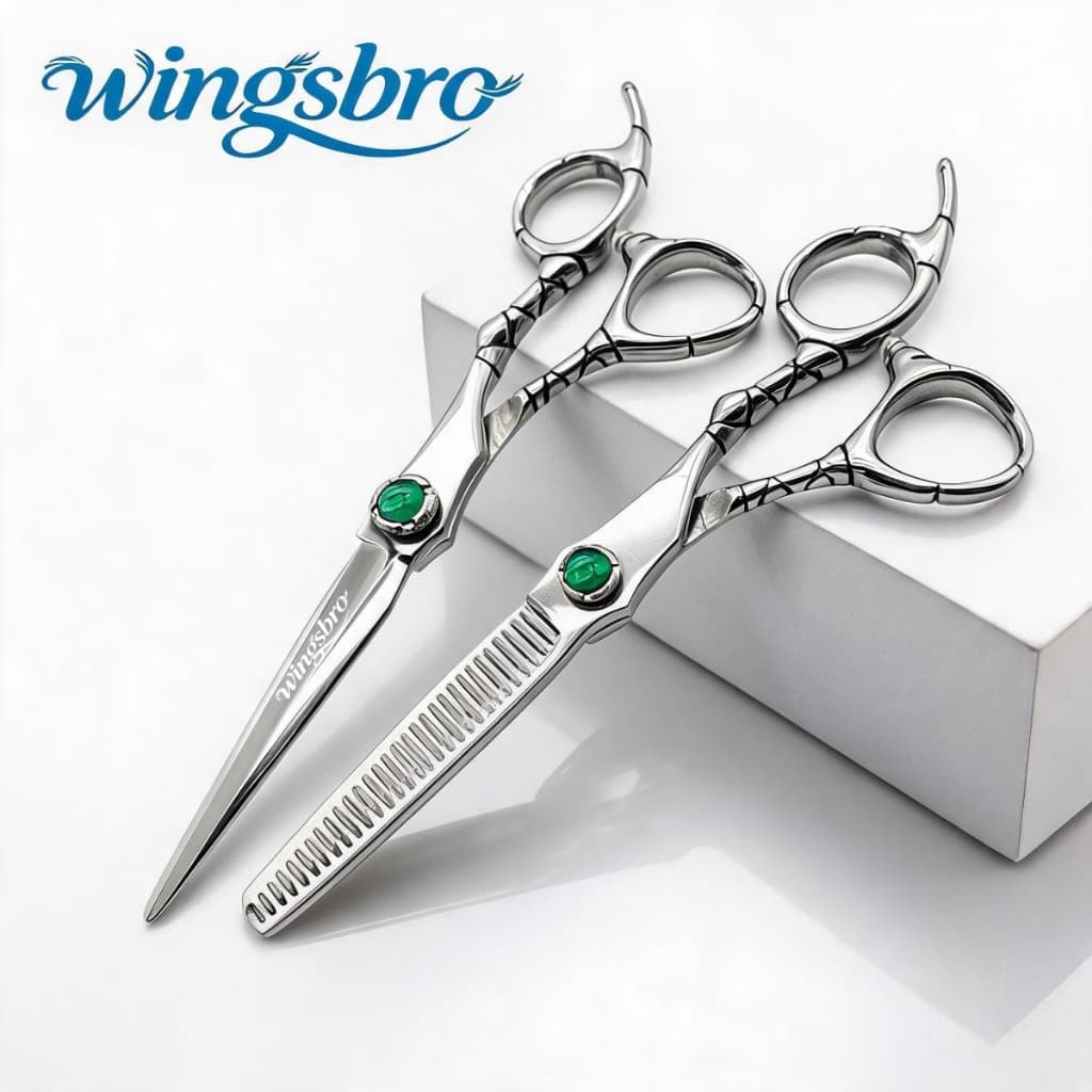 6.5 Inch Tesoura de corte de cabelo profissional cabeleireiro barbearia barbeiro Tesoura plana Tesoura de desbaste