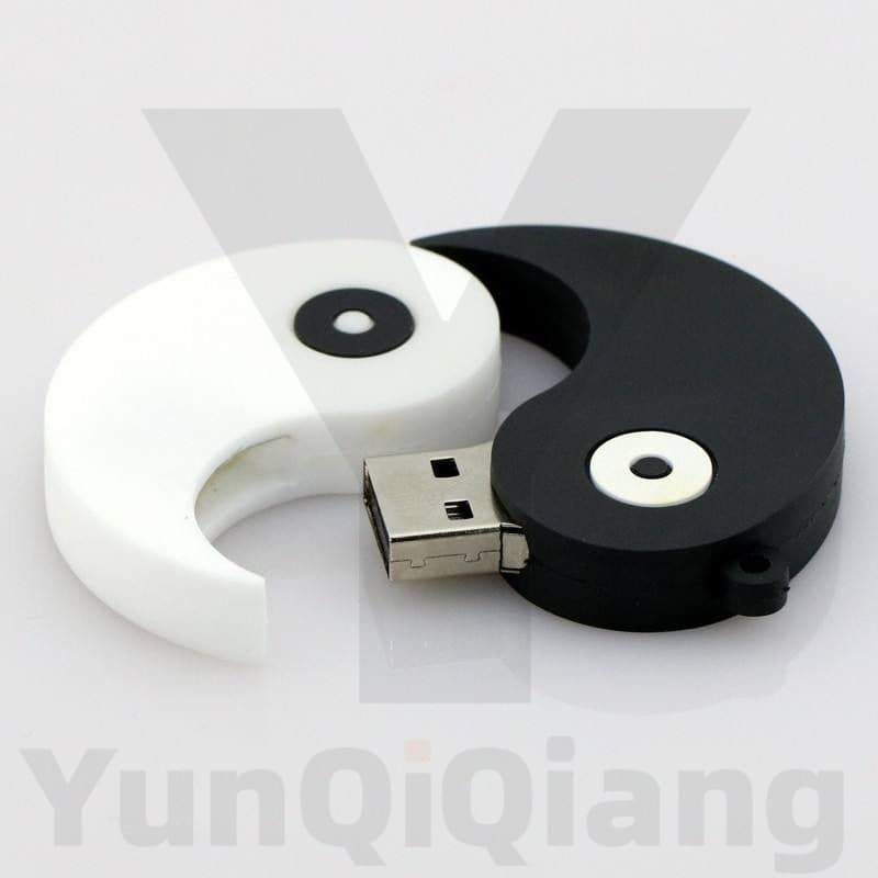 Unidade De Polegar Portátil USB De Alta Velocidade À Prova D'água Bagua De Cor Preta E Branca 1GB 2GB 4GB 8GB 16GB 32GB