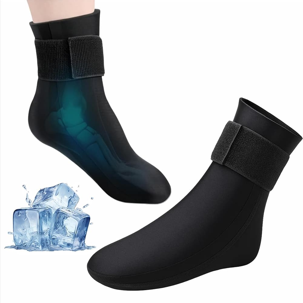 Meias De Bloco De Gelo Para Pés Inteiros , Terapia Quente E Fria , Gel Flexível Resfriamento Reutilizáveis Fascite Plant