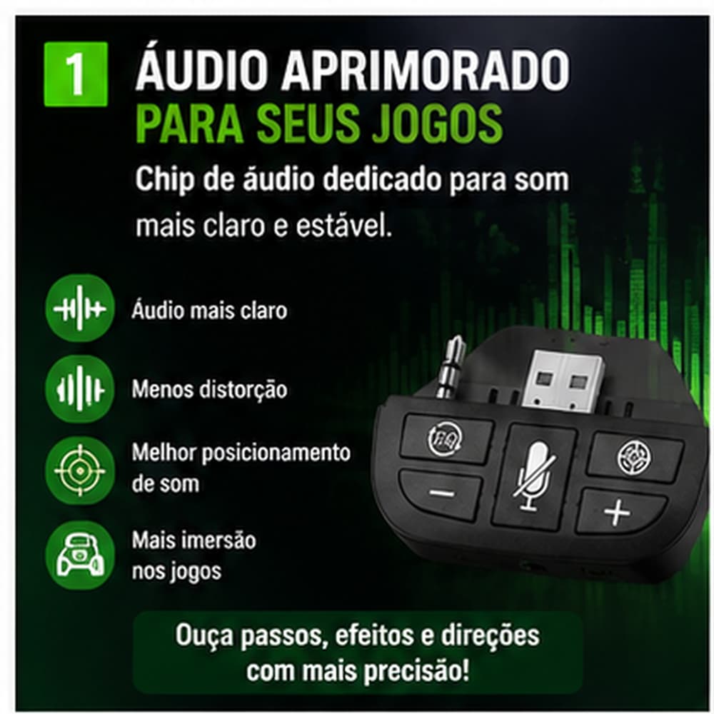 UEB Adaptador De Fone De Ouvido Gamepad Controlador De Som Para Xbox One S/X