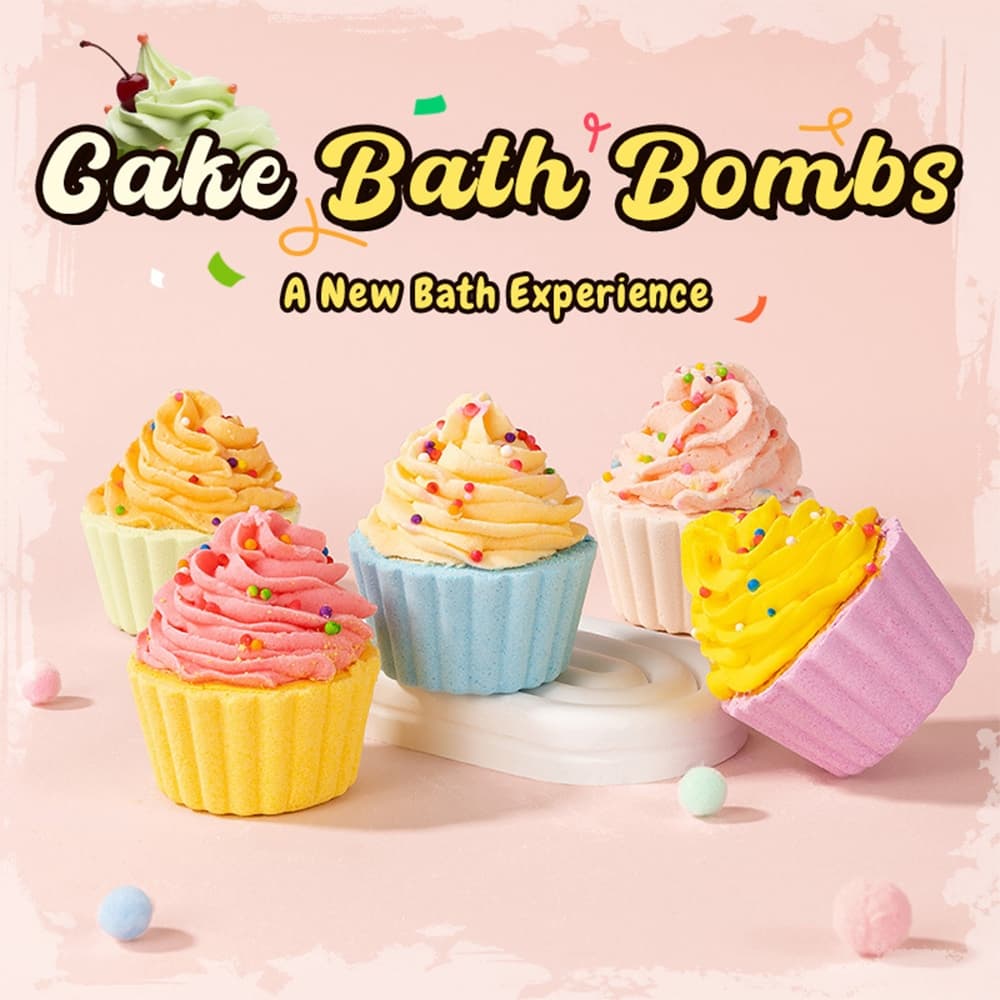 Conjunto De Bombas De Banho Para Cupcake , Presentes Meninas , Adolescentes , Crianças , Aniversário , Natal , Bolha Nat
