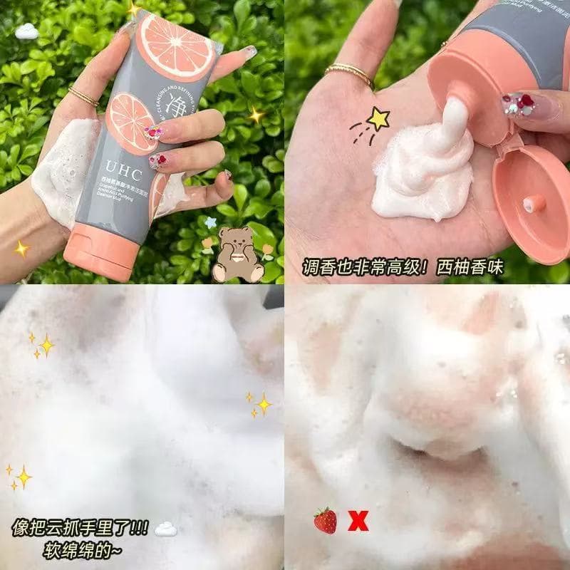 Toranja Aminoácido Limpador Facial Hidratante Hidratante Limpeza Limpador Facial Refrescante Limpador Facial