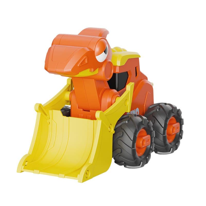 Crianças puxar para trás carro de brinquedo empurrar dinossauro engenharia veículo escavadeira Bulldozer brinquedo