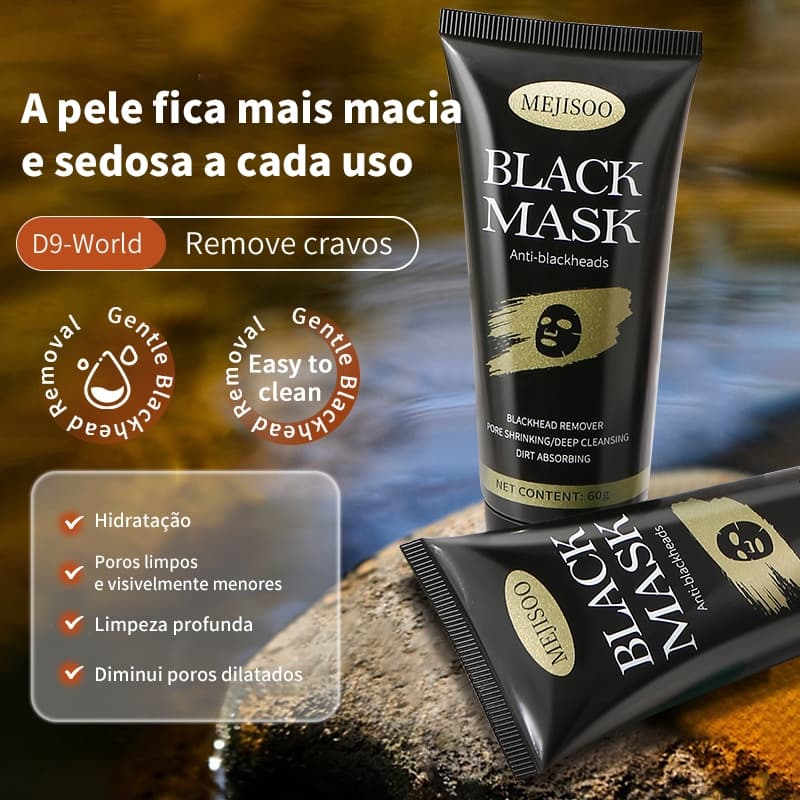 Removedor de Cravo Máscara Preta Facial 60g Limpeza de Poros
