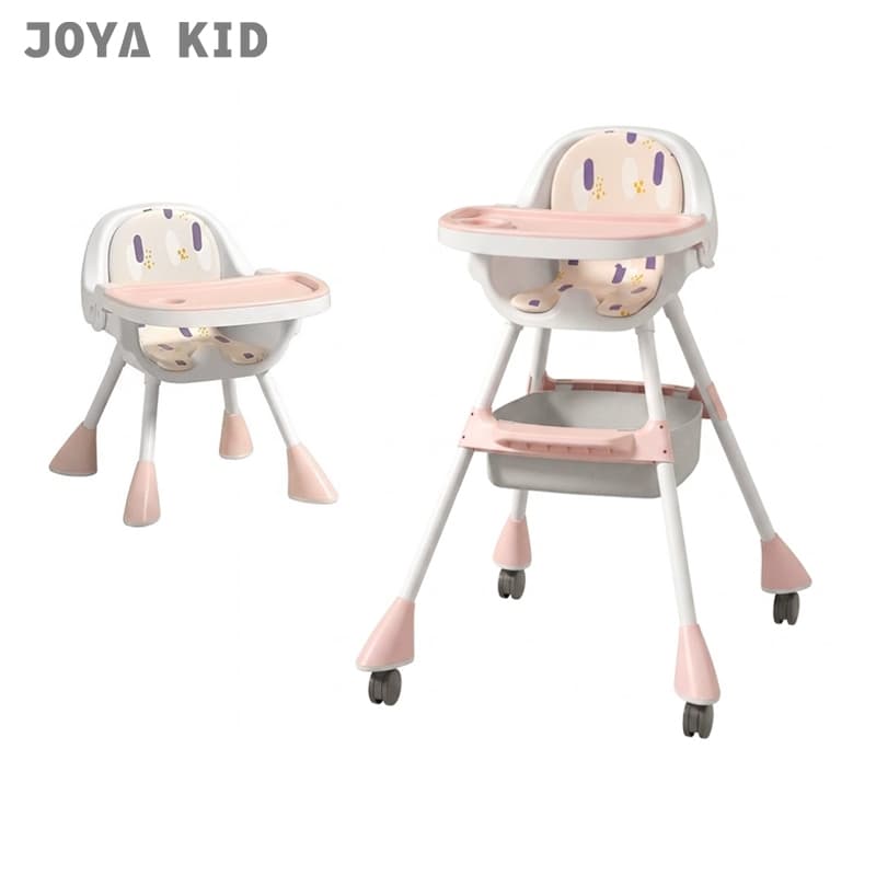 JOYA KID Cadeira De Alimentação Infantil Acolchoada 3 Em 1 Portátil Dobrável Segura Ajustável