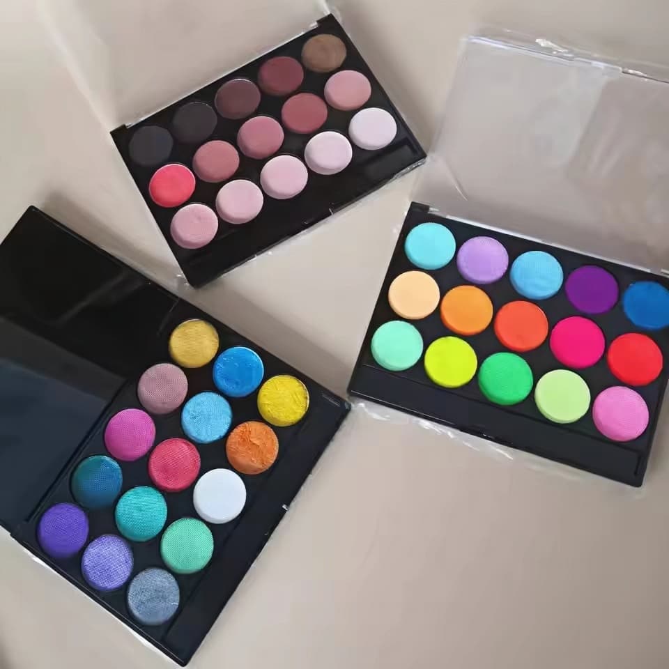 Paleta De Pintura Corporal Facial Solúvel Em Água 15 Cores Cosméticos Seguros Não Tóxicos Halloween Natal Cosplay Maquia