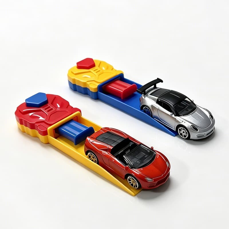Liga lançamento brinquedos de corrida crianças meninos podem ejetar modelo de carro inercial simulação deriva