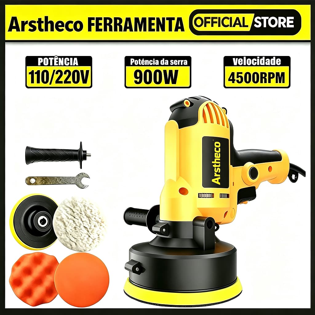 Politriz Lixadeira Automotiva Profissional com regulagem de velocidade 125mm 900W 110V/220V