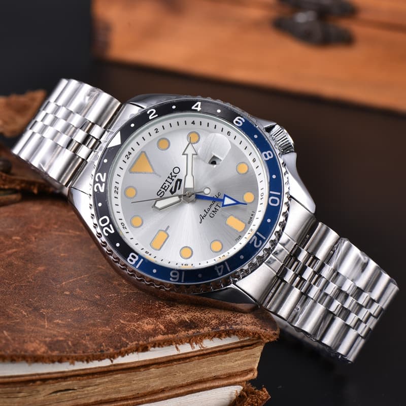 Relógio masculino moda Seiko relógio de pulso de quatro mãos relógio mecânico série marca superior de luxo