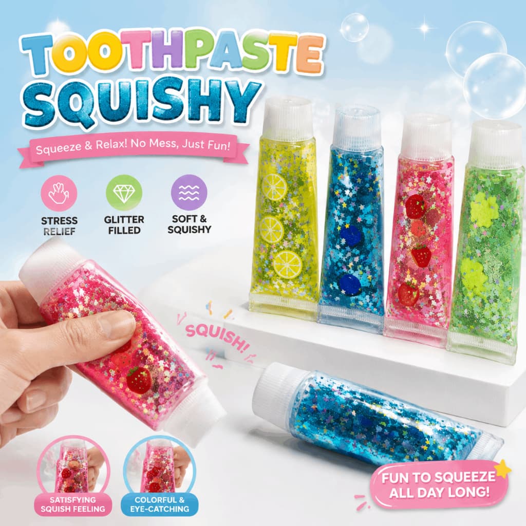 Brinquedo Mole De Pasta De Dente Realista Engraçado Cristal Lodo Recuperação Lenta Alívio Do Estresse Fidget
