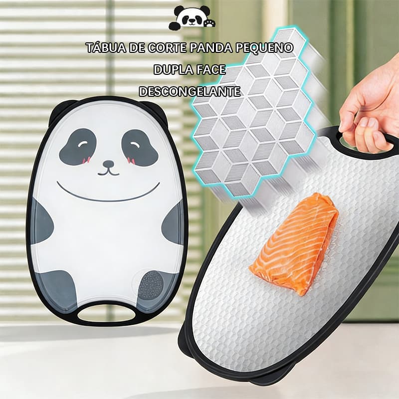 Tábua de Corte Panda Dupla Face De Titânio Premium-Aço Inoxidável De Qualidade Alimentar Para Cozinha E Sala De Jantar