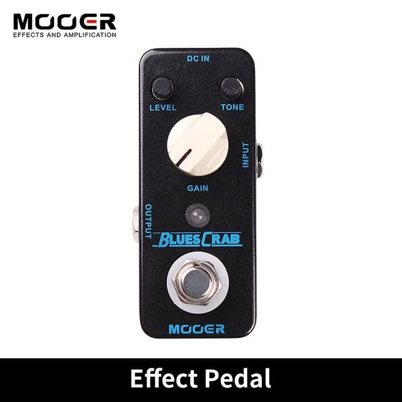 MOOER Blues CRAB Pedal De Guitarra Overdrive Efeito True Bypass Full Metal Shell Peças E Acessórios