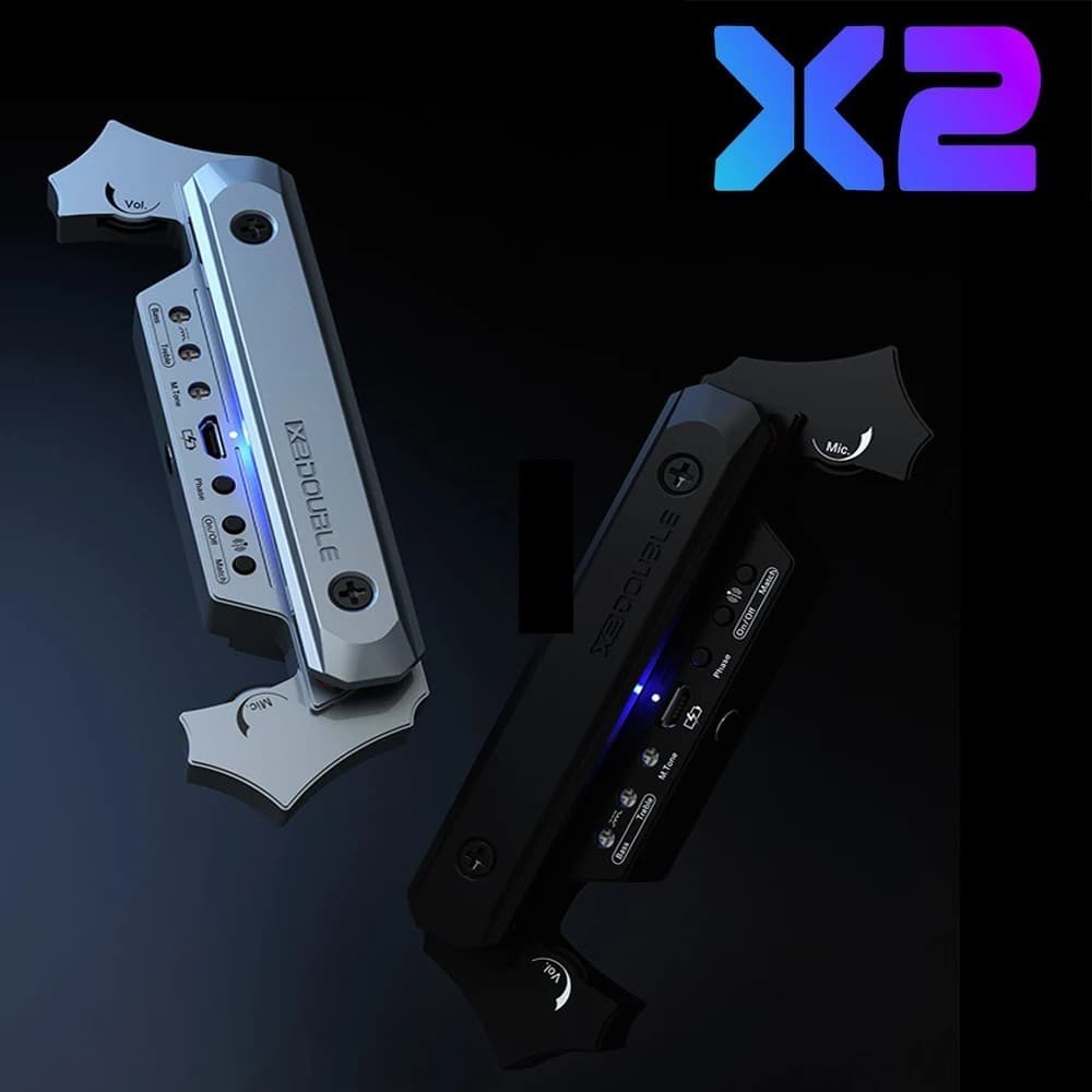 Captador De Buraco De Som Sem Fio Duplo X2 Com Microfone Receptor Transmissão De 30M Para Guitarra Acústica De 80-120mm
