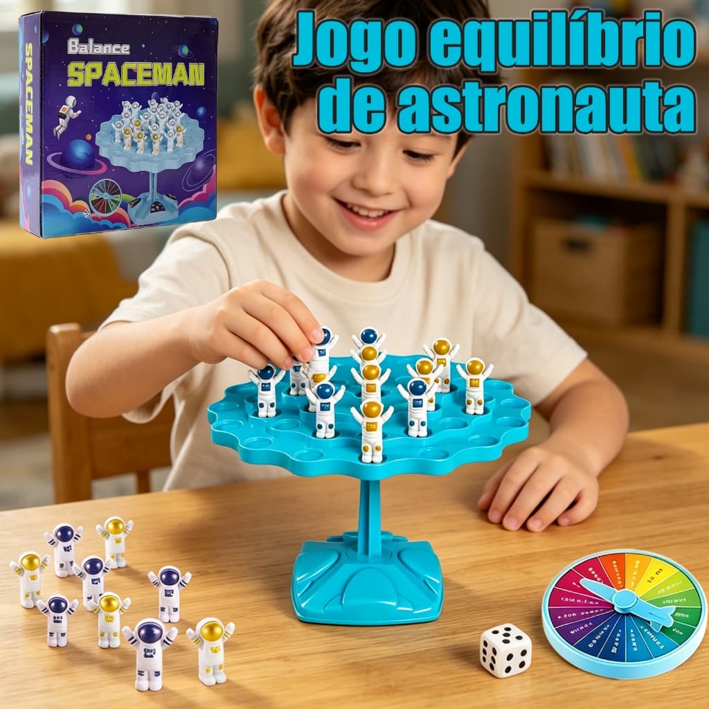 jogo equilíbrio astronauta 60 Peças Infantil Puzzle Tabuleiro,Jogo De Equilíbrio Educativo, Para Crianças