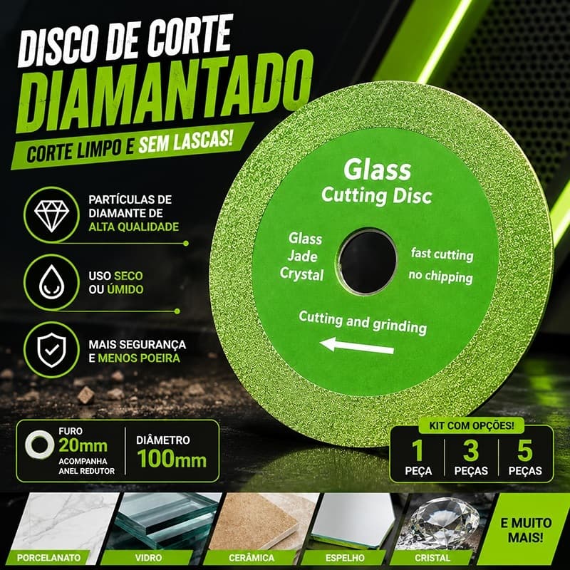 1/5PCS Discos De Corte De Vidro 4 Polegadas 100mm Lâmina De Serra Diamantada Ultrafina Polimento De Mármore Cerâmica