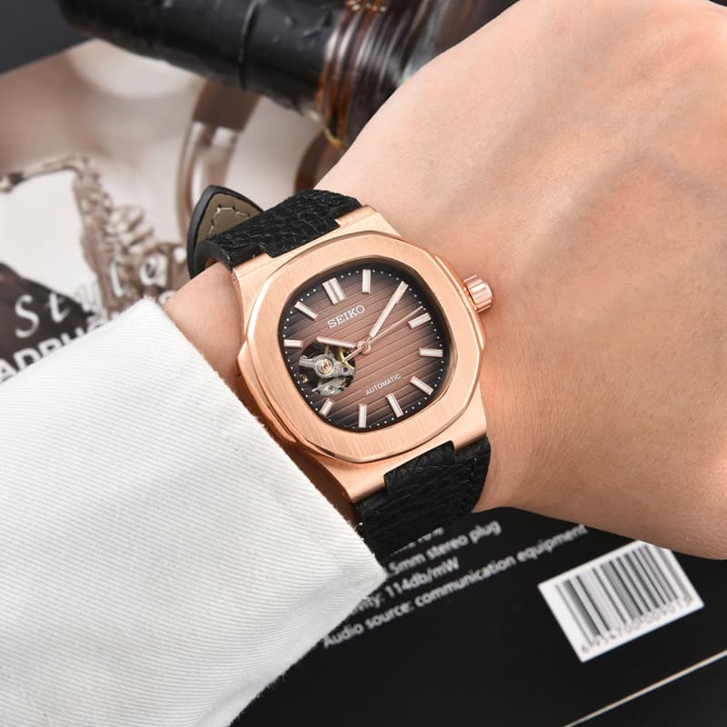 SEIKO Relógio de Pulso Masculino Moda Clássico PRESAGE Relógio Mecânico de Três Mãos Série Japonesa Top Marca Pulseira d