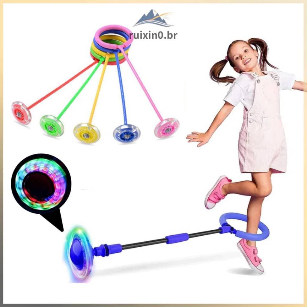 Pula Corda Giratório Com Led Brinquedo Infantil Gira Pula Corda LED Pisca/Pisca