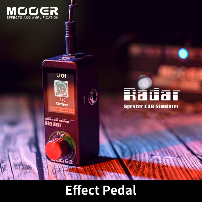 MOOER Radar Simulator Pedal De Efeito De Guitarra 30 Modelos De Gabinete De Cabine De Alto-Falante 11 Microfone 36 Prede
