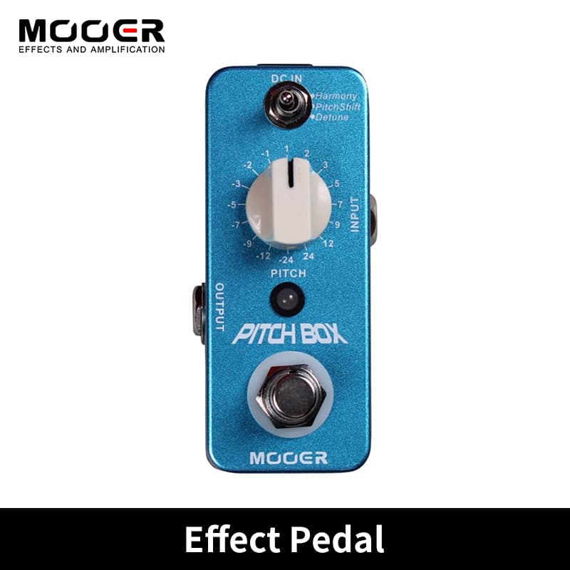 MOOER Pitch Box Pedal De Efeito Compacto Harmonia Shift Detune 3 Modo Efeitos True Bypass Guitarra Acessórios