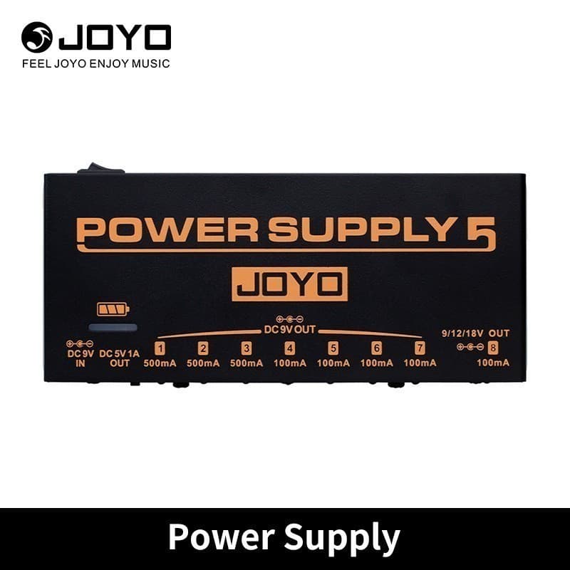 JOYO JP-05 Fonte De Alimentação Integrada 4400mAh Bateria Multi Canal Guitarra Pedal 8 Saídas DC 9V/12V/18V E Porta USB